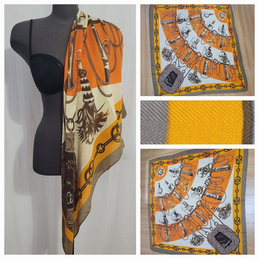 Large Twill Scarf / 50 in Sq - Picture 4 of 5